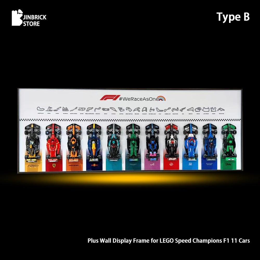 Plus Wall Display Frame For LEGO® Speed Champions F1 11/12 Cars
