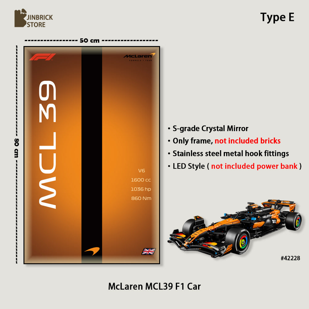 Display frame For LEGO® Technic™ 42228 McLaren MCL39 F1® Car